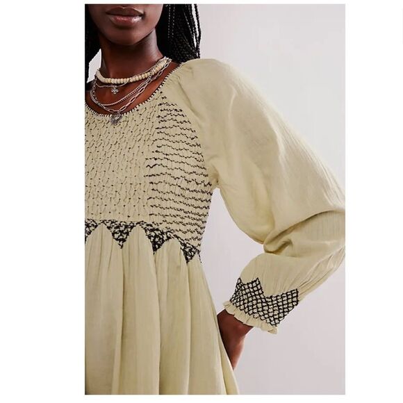 FREE PEOPLE What A Feeling Tunic - Sage Combo - Picture 3 of 9